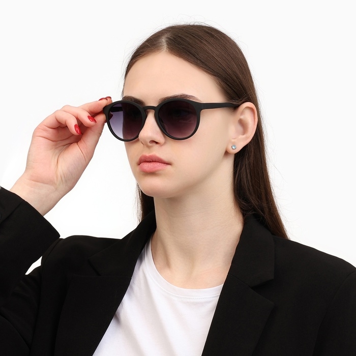 Очки солнцезащитные Очки солнцезащитные "OneSun", uv 400, 13 х 13.5 х 5 см, линза 5 х 4.5 см, дымчатые