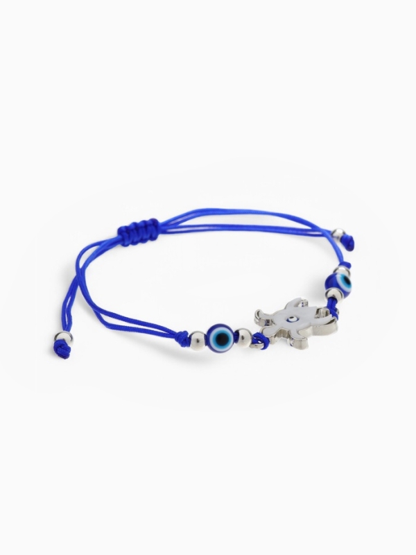 Браслет-оберег «Черепаха» на нити, спокойствие, глазик, цвет синий в серебре Браслет-оберег «Черепаха» на нити, спокойствие, глазик, цвет синий в серебре