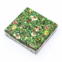 Коробка для печенья, кондитерская новогодняя упаковка, &laquo;Елочные украшения&raquo;, 12&times;12&times;3 см