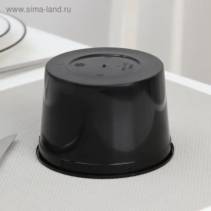 Контейнер пластиковый одноразовый &laquo;Супница&raquo;, 500 мл, 11,2 см, чёрный