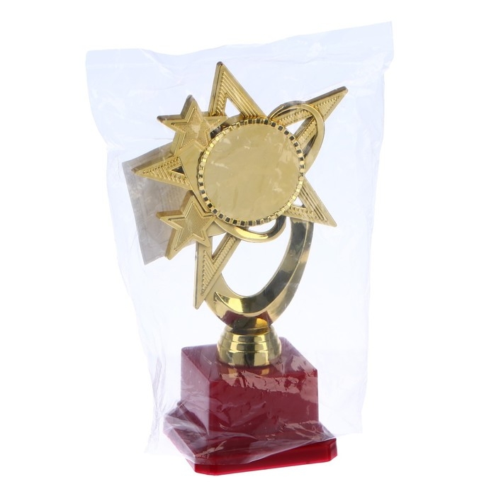 Наградная фигура &laquo;Звезда&raquo; C, подставка пластик красная, 17 х 9,5 х 6,3 см.