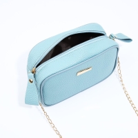 Сумка кросс-боди на молнии, цвет голубой