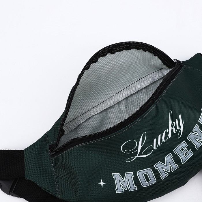 Сумка поясная Lucky Moment, 32х8х15 см, отд на молнии, цвет зелёный Сумка поясная Lucky Moment, 32х8х15 см, отд на молнии, цвет зелёный