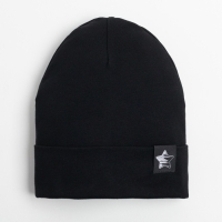 Шапка двухслойная детская, цвет чёрный/звезда, размер 54-56 Шапка двухслойная детская, цвет чёрный/звезда, размер 54-56