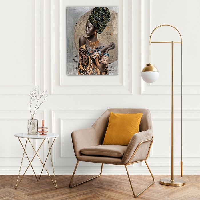 Картина по номерам &laquo;Африканская девушка&raquo;, 21 цвет, с поталью, 40 &times; 50 см