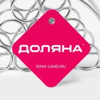 Салфетница Доляна &laquo;Ринго&raquo;, 14,5&times;4,5&times;9,5 см, цвет серебряный