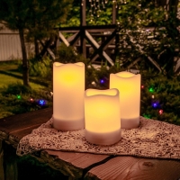 Садовый светильник на солнечной батарее &laquo;Свеча&raquo; Uniel, LED, IP44, 5 Лм, 150х75х75 мм, цвет белый