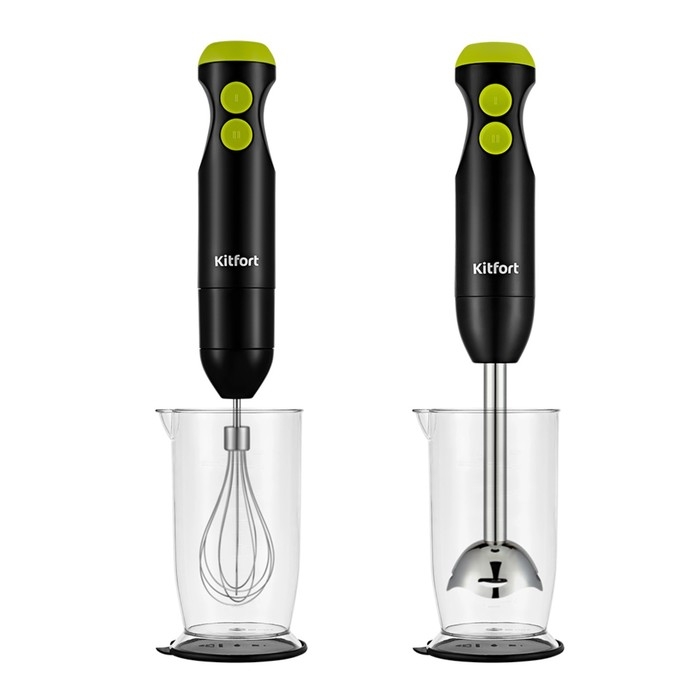 Блендер Kitfort КТ-3041-2, погружной, 350 Вт, 2 скорости, черно-салатовый Блендер Kitfort КТ-3041-2, погружной, 350 Вт, 2 скорости, черно-салатовый