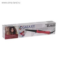 Плойка Galaxy GL 4623, 50 Вт, конусная, керамическое покрытие, d=25 мм, 200&deg;С, красная