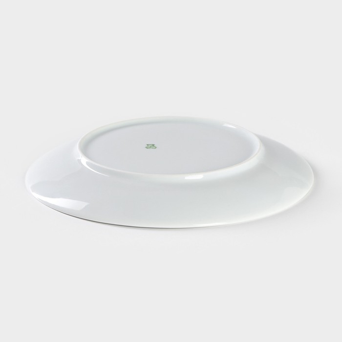 Тарелка фарфоровая &laquo;Лев&raquo;, d=24 см, белая