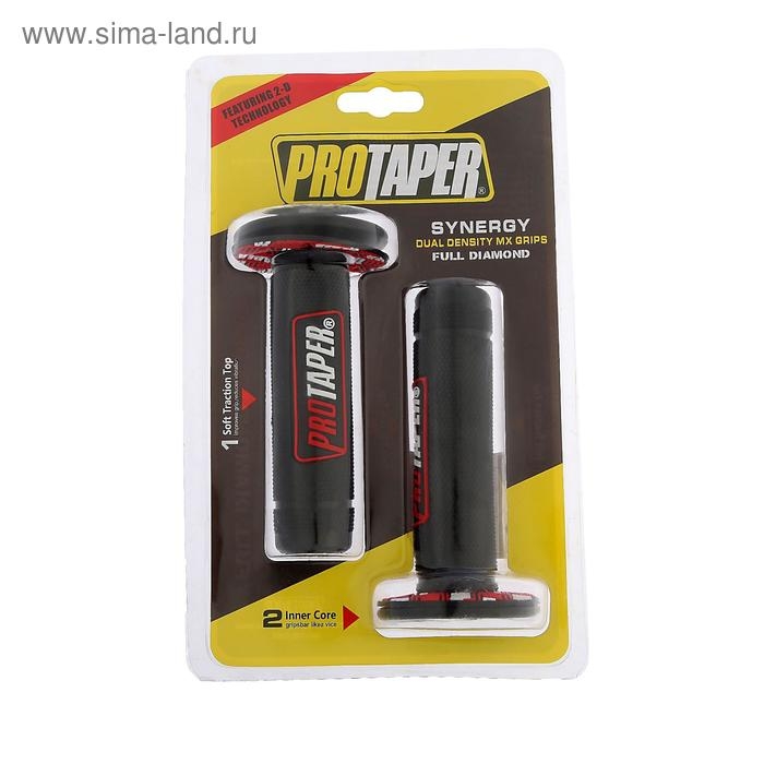 Грипсы для велосипеда, противоскользящие, красный, 24×120 мм, набор 2 шт Грипсы для велосипеда, противоскользящие, красный, 24×120 мм, набор 2 шт