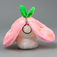 Мягкая игрушка &laquo;Зайка-клубника&raquo; на брелоке, 11 см