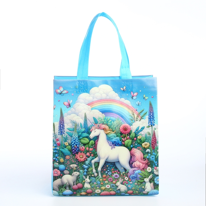 Сумка детская для девочки без застёжки, цвет голубой Сумка детская для девочки без застёжки, цвет голубой