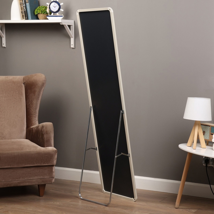 Зеркало интерьерное напольное, акрил, 40 х 150 см белое, Зеркало интерьерное напольное, акрил, 40 х 150 см белое,