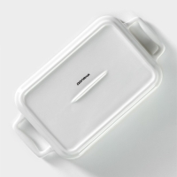 Форма для выпечки из жаропрочной керамики прямоугольная Доляна &laquo;Лимон&raquo;, 27&times;15 см, цвет белый