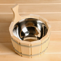 Шайка- ушат, бадья из липы, 3 л, нержавеющая вставка Шайка- ушат, бадья из липы, 3 л, нержавеющая вставка