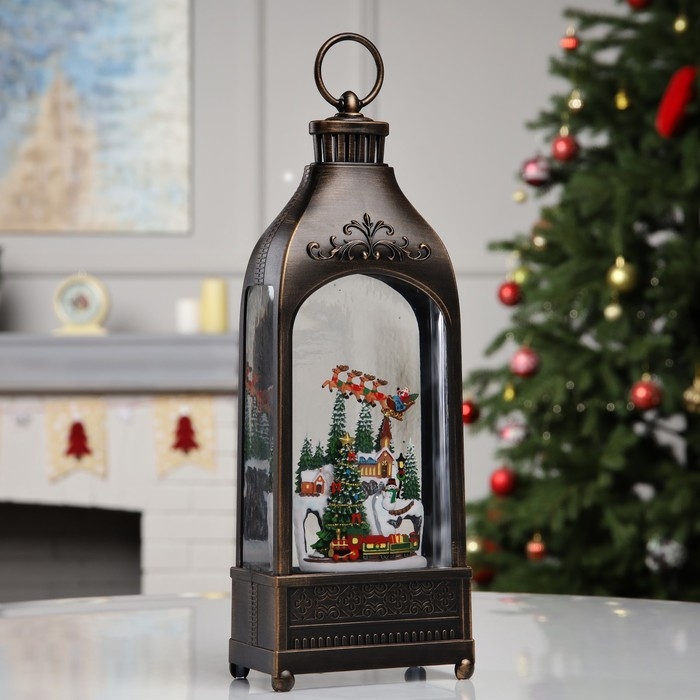 Фигура светодиодная &laquo;Новогодняя елка&raquo;, 36х12.8х6.5 см, музыка, батарейки ААх3 (не в комплекте), USB, свечение тёплое белое