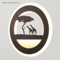 Бра "Жирафы" LED 24Вт 3000-4000К черный 22х3,8х22 см