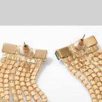 Серьги висячие со стразами «Мулен Руж» водопад, цвет бело-зелёный в золоте, 19 см Серьги висячие со стразами «Мулен Руж» водопад, цвет бело-зелёный в золоте, 19 см