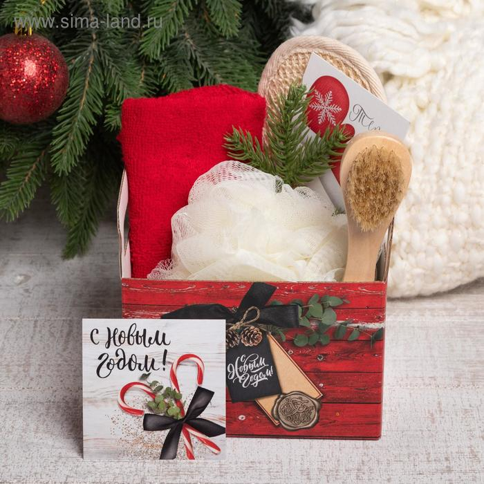 Набор подарочный Этель Набор подарочный Этель "Счастья в Новом году" полотенце 30х60см и акс (4 предм)