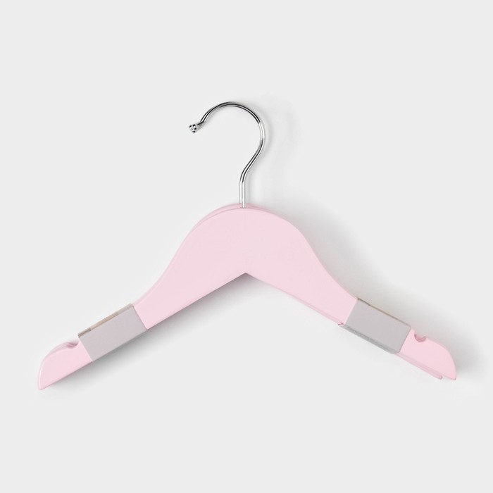 Плечики - вешалки для одежды LaDо́m, 3 шт, детские, 27&times;18 см, цвет розовый