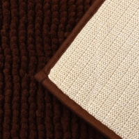 Коврик для дома Доляна &laquo;Букли&raquo;, 40&times;60 см, цвет коричневый