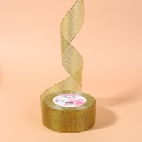 Лента парчовая, 40 мм, 23 &plusmn; 1 м, цвет золотой