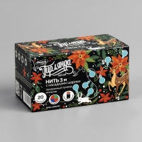 Гирлянда &laquo;Нить&raquo; 3 м с насадками &laquo;Шарики&raquo;, IP20, прозрачная нить, 20 LED, батарейки AAх3 (нет в комплекте), свечение мульти