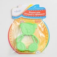 Форма для печенья &laquo;Мишка&raquo;, вырубка, штамп, цвет зелёный