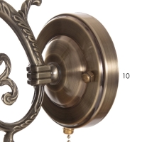 Бра "Икар" Е27 40Вт бронза 10х30х18 см 13х23х21 см Бра "Икар" Е27 40Вт бронза 10х30х18 см 13х23х21 см