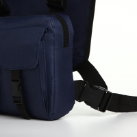 Сумка нагрудная на молнии, 2 наружных кармана, цвет синий Сумка нагрудная на молнии, 2 наружных кармана, цвет синий