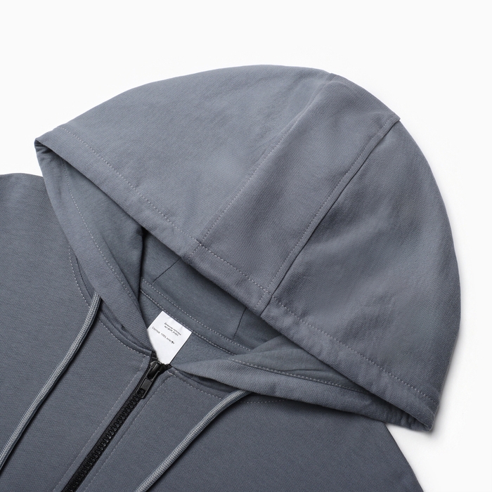 Толстовка мужская, начёс, цвет тёмно-серый, размер 56 Толстовка мужская, начёс, цвет тёмно-серый, размер 56