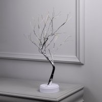 Светодиодный куст &laquo;Ива&raquo; 45 см, 108 LED, постоянное свечение, батарейки ААх3 (не в комплекте), USB, свечение тёплое белое