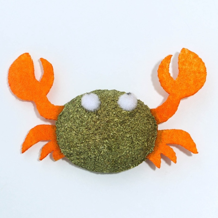 Игрушка для кошек «Краб» из кошачьей мяты, 4 х 5 см Игрушка для кошек «Краб» из кошачьей мяты, 4 х 5 см