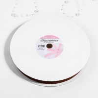 Лента бархатная, с золотым люрексом, 20 мм, 18 ± 1 м, цвет коричневый №119 Лента бархатная, с золотым люрексом, 20 мм, 18 ± 1 м, цвет коричневый №119