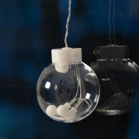 Гирлянда &laquo;Бахрома&raquo; 2.4 &times; 0.7 м с насадками &laquo;Шарики&raquo;, IP20, прозрачная нить, 108 LED, свечение мульти, 8 режимов, 220 В