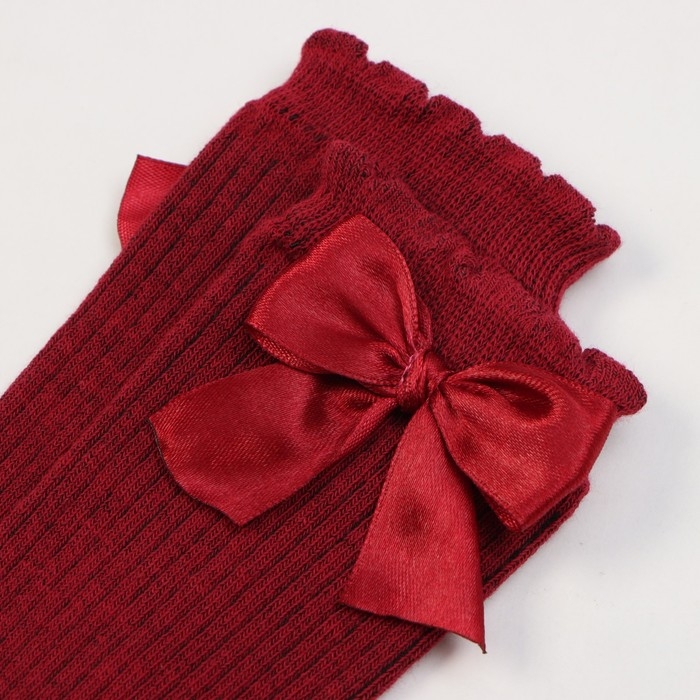 Гольфы Крошка Я &laquo;Бантик&raquo; 8-10 см, вишневый