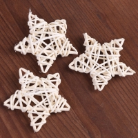 Декор для творчества из лозы &laquo;Звезда&raquo; набор 3 шт., размер 1 шт. &mdash; 6,5 см, цвет натуральный