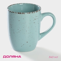 Кружка керамическая Доляна «Марион», 340 мл, цвет голубой Кружка керамическая Доляна «Марион», 340 мл, цвет голубой