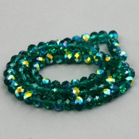 Бусины из стекла, набор 72 шт., размер 1 шт. &mdash; 8 мм, цвет тёмно-зелёный