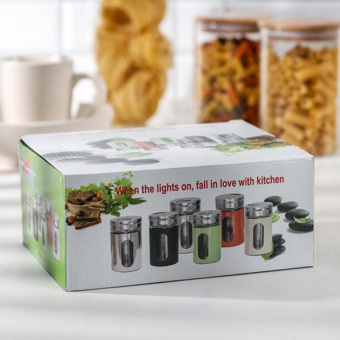 Солонка стеклянная &laquo;Универсал&raquo;, 100 мл, цвет МИКС