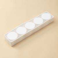 Форма для муссовых десертов и выпечки KONFINETTA &laquo;Круг&raquo;, 39&times;8&times;4,7 см, 5 ячеек d=7,2 см, цвет белый