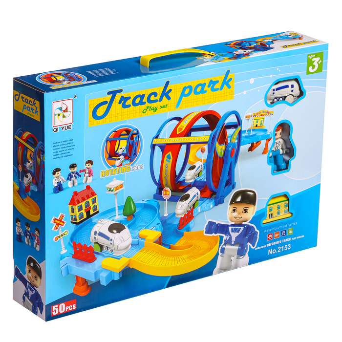 Железная дорога &laquo;Парк развлечений&raquo;, работает от батареек