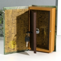 Сейф-книга дерево кожзам "Время - деньги" 3D тиснение 21х13х5 см Сейф-книга дерево кожзам "Время - деньги" 3D тиснение 21х13х5 см