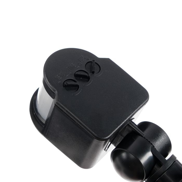 Датчик движения D&uuml;wi DD-01, 180&deg;, 1200Вт, 10-420 с, 5-12 м, 2500Лк, IP44 , настенный, черный