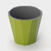 Кашпо для цветов со вставкой «Палермо», 1,8 л, цвет оливковый Кашпо для цветов со вставкой «Палермо», 1,8 л, цвет оливковый