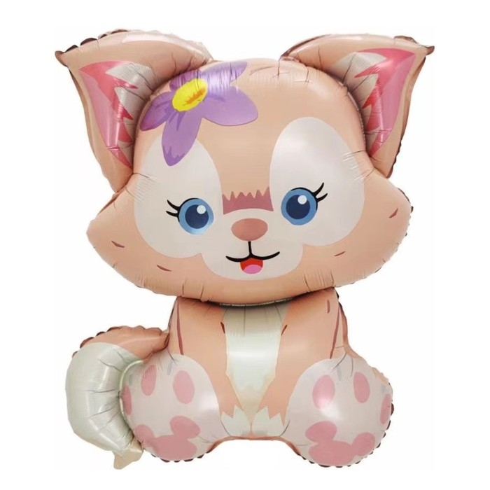 Шар фольгированный 32" &laquo;Котёнок с цветком&raquo;, фигура, 1 шт.