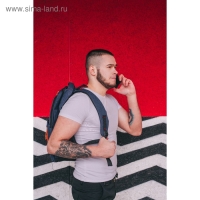 Рюкзак мужской на молнии, 2 наружных кармана, цвет синий Рюкзак мужской на молнии, 2 наружных кармана, цвет синий