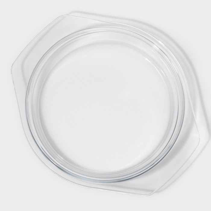 Кастрюля из жаропрочного стекла для запекания Доляна &laquo;Фуэго&raquo;, 1 л, 20,7&times;18&times;8 см, с крышкой