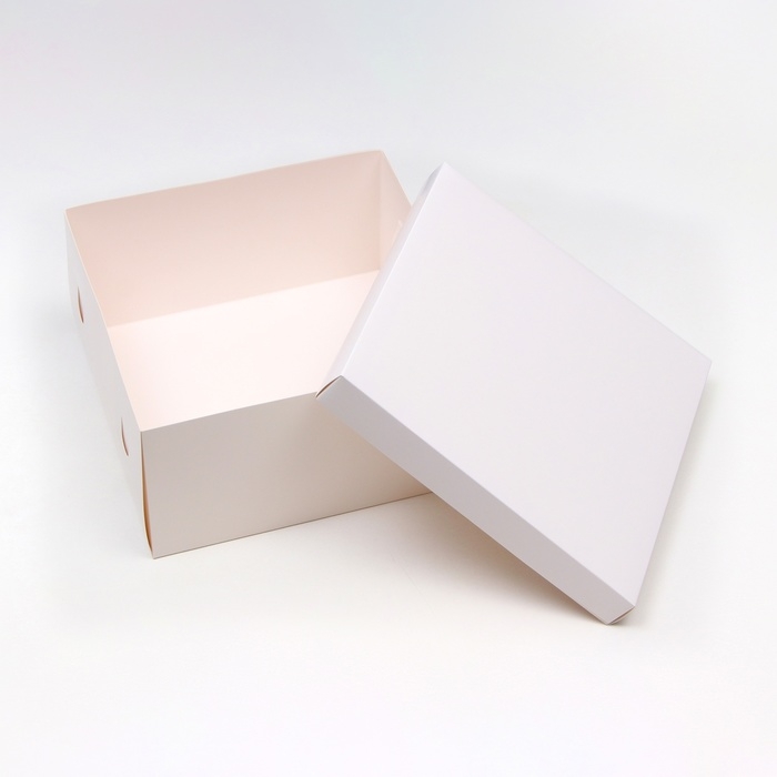 Коробка подарочная складная, упаковка, крышка-дно, белая, 25 х 25 х 12 см